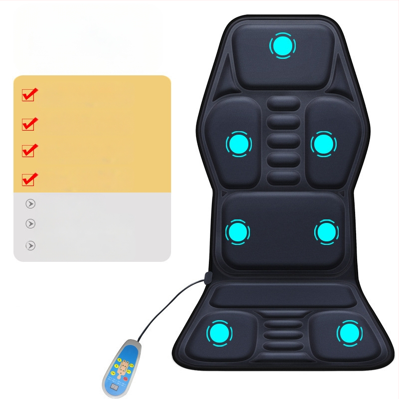 Μασάζ για αυχένα και πλάτη για αυτοκίνητο και οικιακή χρήση – ζύμωμα, θέρμανση και δόνηση, 6+ κεφαλές μασάζ, 3η ταχύτητα, ενσύρματο χειριστήριο