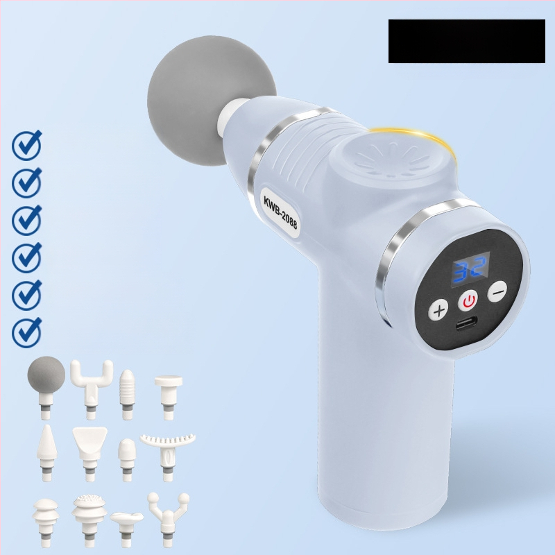 12 galvu masažo įrenginys su LCD, 32 greičiai, įkraunama baterija 800-1000 mAh, tylus