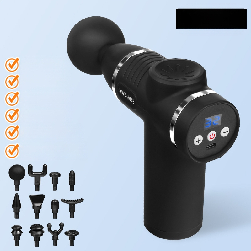 12 galvu masažo įrenginys su LCD, 32 greičiai, įkraunama baterija 800-1000 mAh, tylus