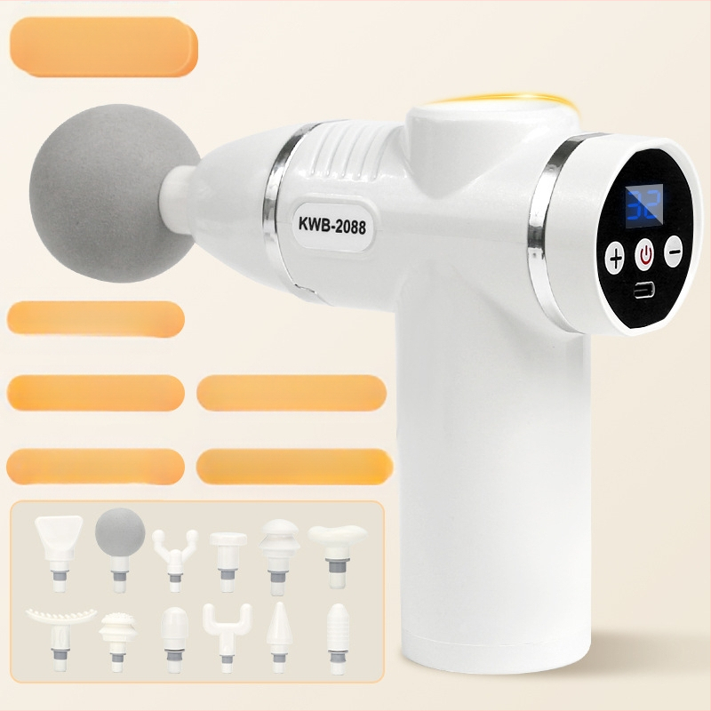 12 galvu masažo įrenginys su LCD, 32 greičiai, įkraunama baterija 800-1000 mAh, tylus