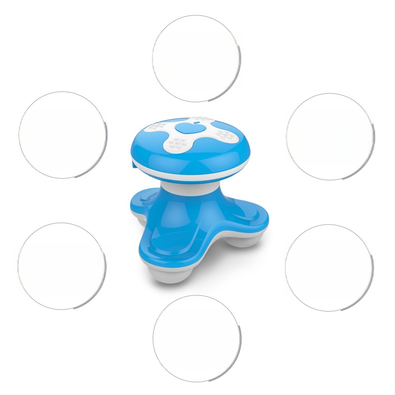 XF-6901 Mini USB masažuoklis – vibracinis masažas, 3 kontaktiniai taškai, trijų kojų trikampio dizainas, tinka kaklui, nugarai, juosmeniui, klubams, kojoms ir pėdoms