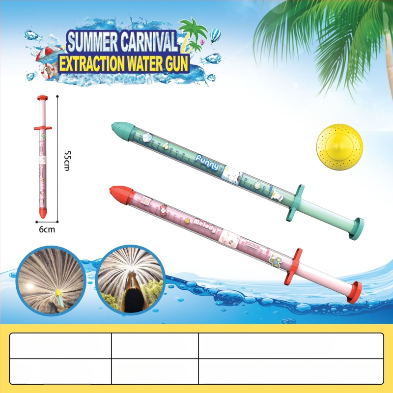 Vízipisztoly játék vízcsatákhoz, magasnyomású, kihúzható dizájn, műanyagból, 3C tanúsítvány: 2022182202029400, 7–14 éveseknek