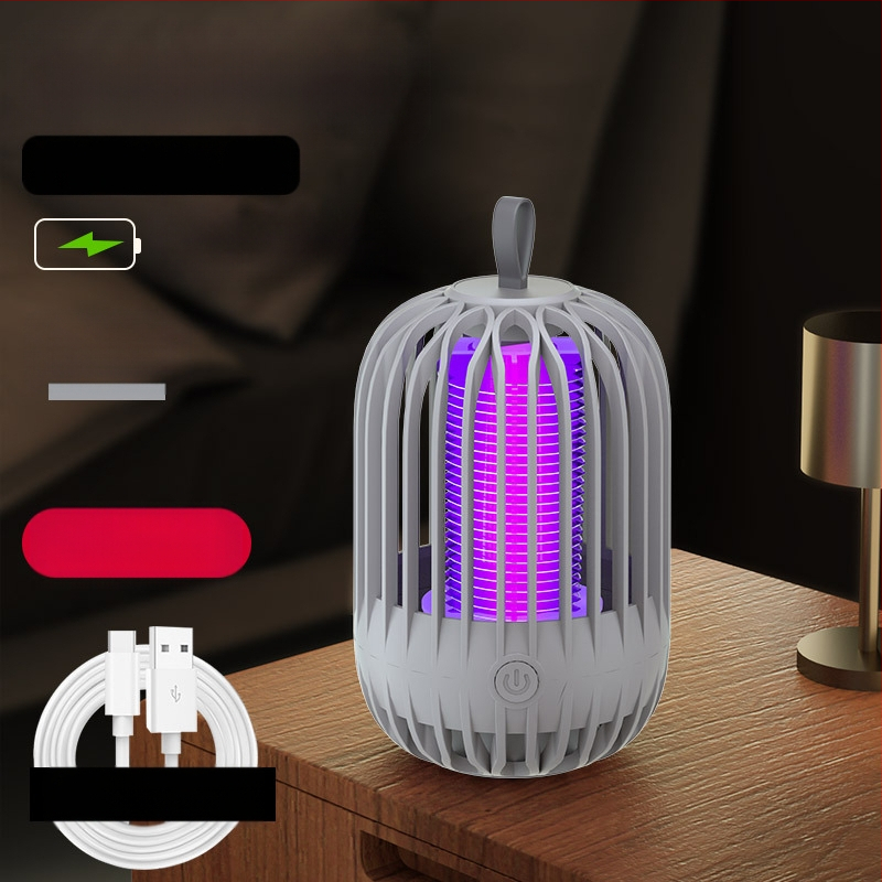 Ηλεκτρική λάμπα εξόντωσης κουνουπιών με USB φόρτιση και ενσωματωμένη μπαταρία – παγίδευση με φως και ηλεκτρικό σοκ, κατάλληλη για εσωτερικούς και εξωτερικούς χώρους