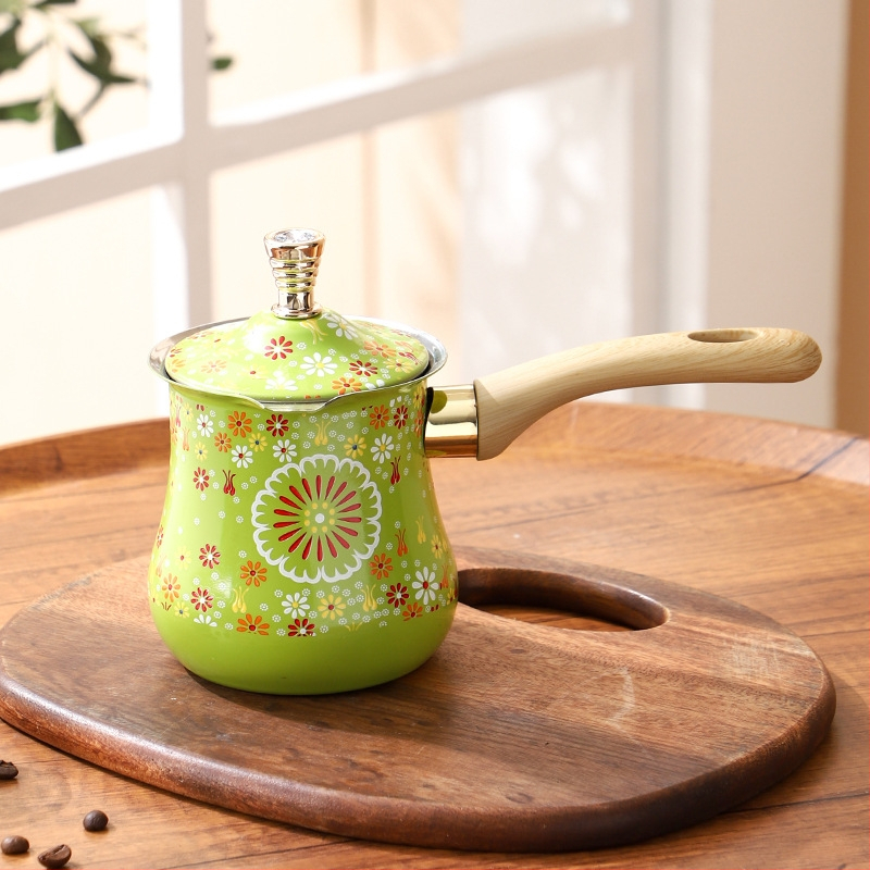 Turkijos kavos puodo šildymo rinkinys iš nerūdijančio plieno, šviesus prabangos retro stilius, tinkamas kavai, pritaikomas