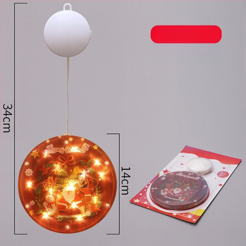 LED ледена лента за снежен човек – вътрешна коледна украса, модел: цветни дискове с пет висящи елемента; G4 гнездо, 5V, IP65