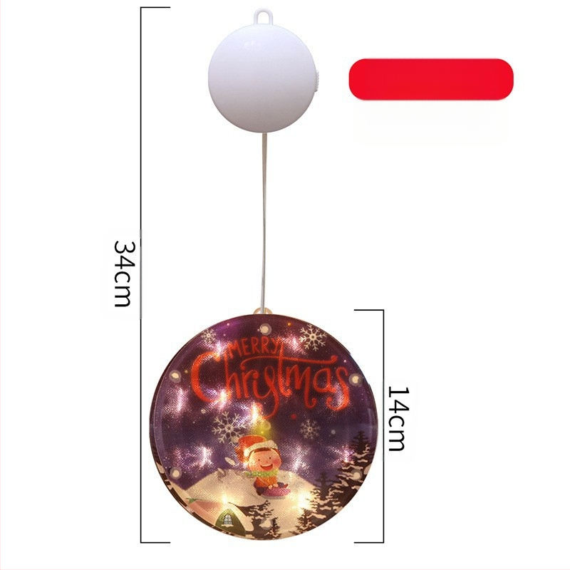 LED ледена лента за снежен човек – вътрешна коледна украса, модел: цветни дискове с пет висящи елемента; G4 гнездо, 5V, IP65