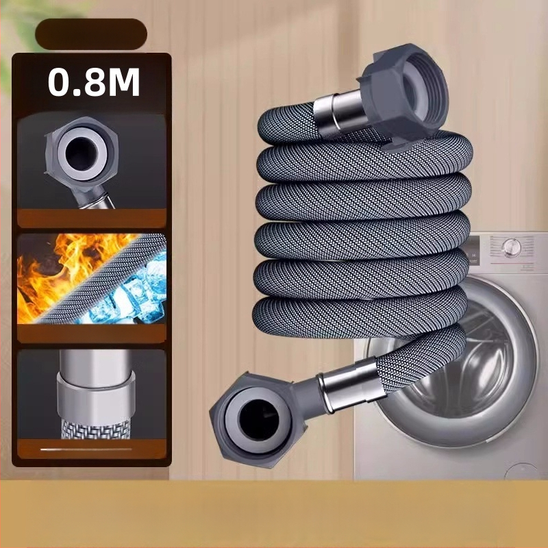 skalbyklės vandens įvado žarnos plėtinys su universaliu jungtimi - PET medžiaga, tiesioginė instaliacija, modelis 8866998, Honglida