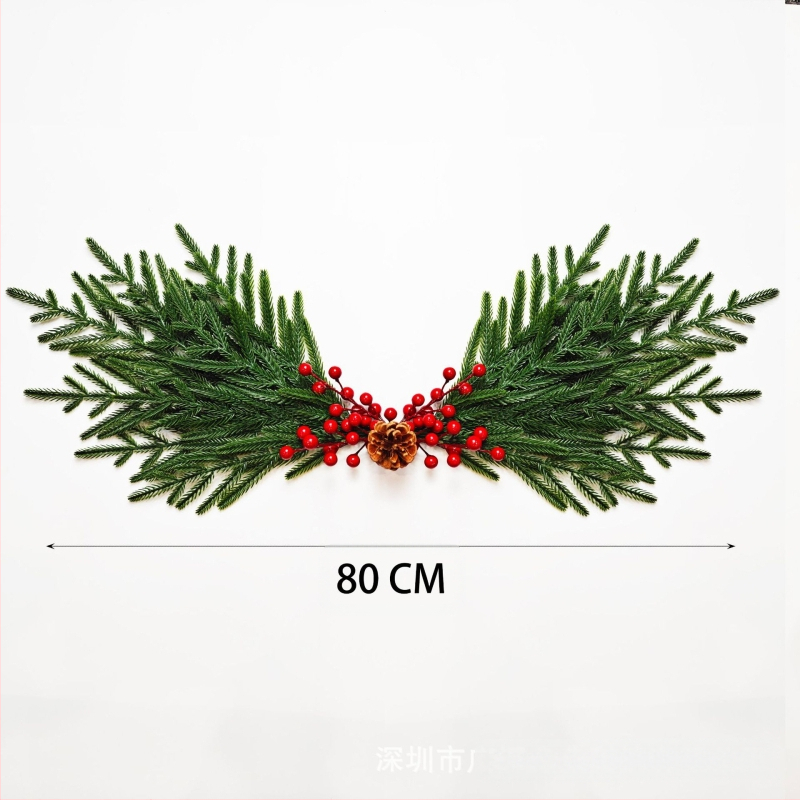 Τεχνητό χριστουγεννιάτικο στεφάνι - χειροποίητο, πλαστικό, έτοιμο για δώρο