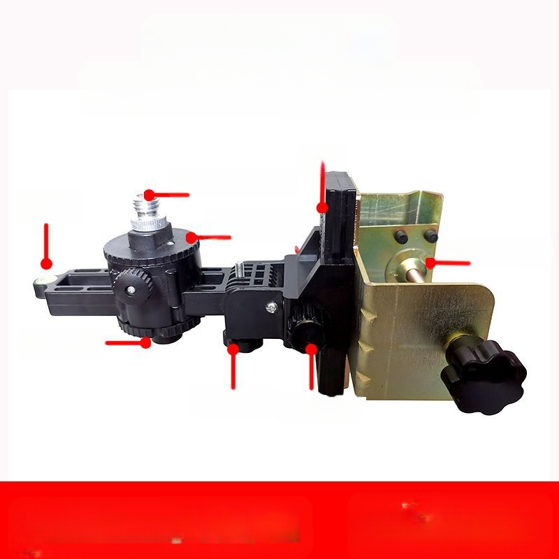 Нивелир с телескопичен прът – железен крепеж, пластмасова платформа за пан/наклон, регулируем прът, лазерен принцип