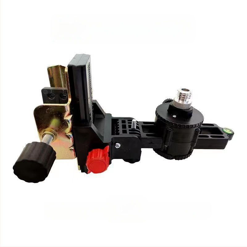 Нивелир с телескопичен прът – железен крепеж, пластмасова платформа за пан/наклон, регулируем прът, лазерен принцип