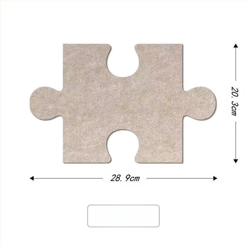 Триизмерен филцов стенен декор с дизайн на пъзел за стени в общежитие — модерен минималистичен стил, марка Unique, материал: Друг