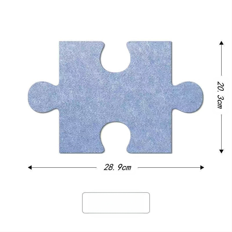 Триизмерен филцов стенен декор с дизайн на пъзел за стени в общежитие — модерен минималистичен стил, марка Unique, материал: Друг