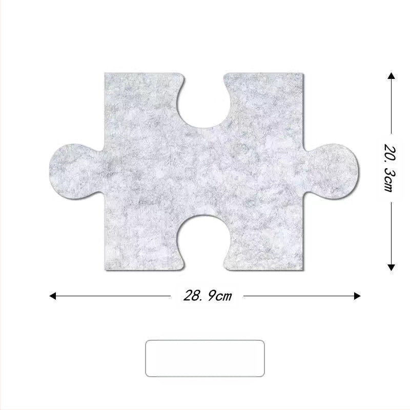 Триизмерен филцов стенен декор с дизайн на пъзел за стени в общежитие — модерен минималистичен стил, марка Unique, материал: Друг