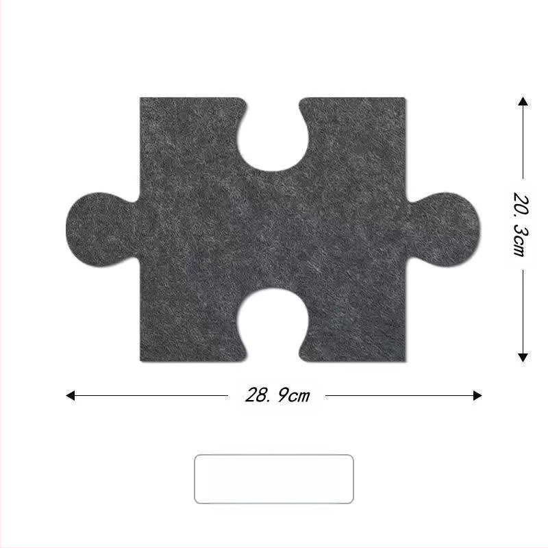 Триизмерен филцов стенен декор с дизайн на пъзел за стени в общежитие — модерен минималистичен стил, марка Unique, материал: Друг