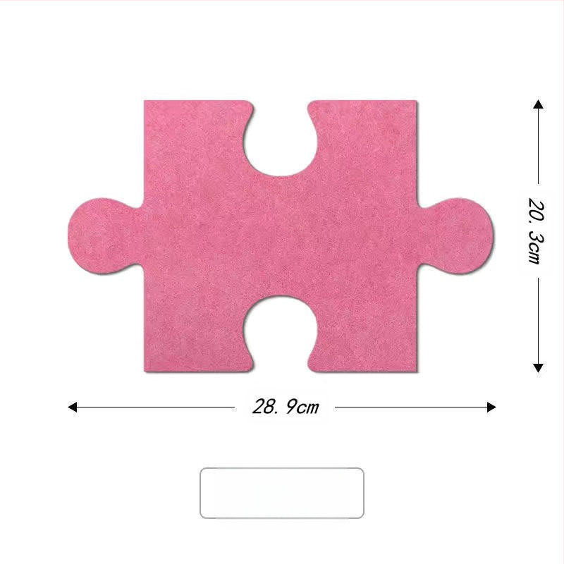 Триизмерен филцов стенен декор с дизайн на пъзел за стени в общежитие — модерен минималистичен стил, марка Unique, материал: Друг