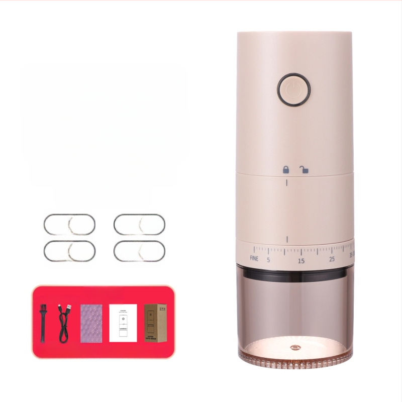 Mingxi elektrinis kavos malūnas pupelėms — automatinis, ABS korpusas, svoris 0,43 kg, pritaikymas galimas