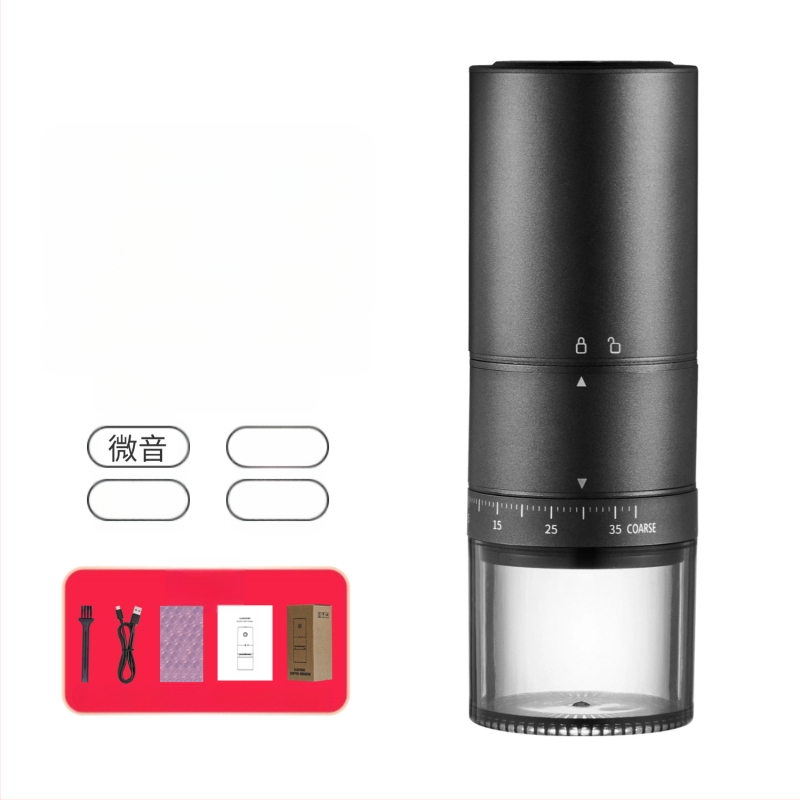 Mingxi elektrinis kavos malūnas pupelėms — automatinis, ABS korpusas, svoris 0,43 kg, pritaikymas galimas