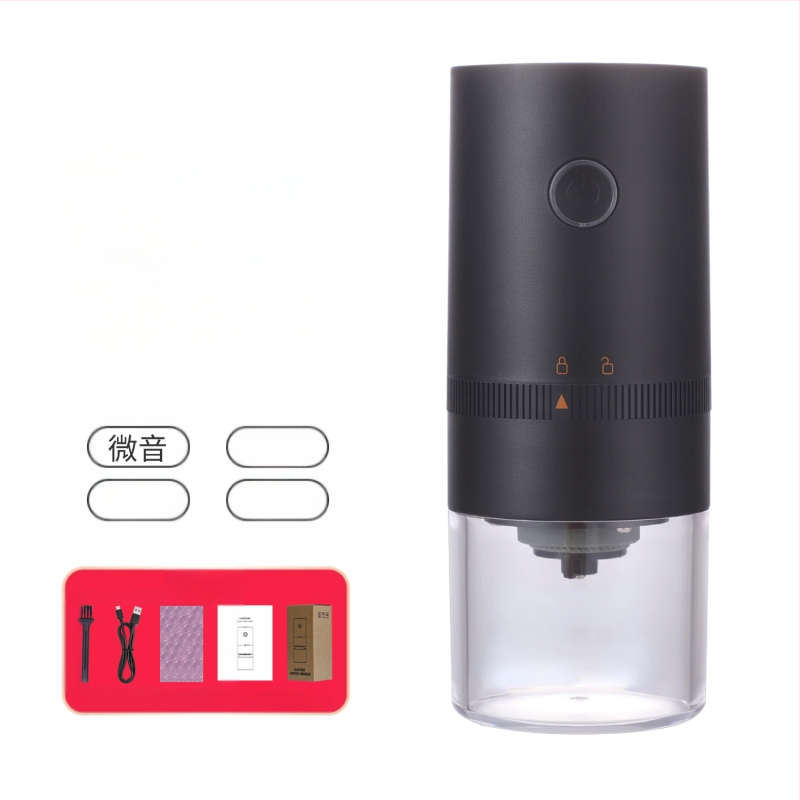 Mingxi elektrinis kavos malūnas pupelėms — automatinis, ABS korpusas, svoris 0,43 kg, pritaikymas galimas