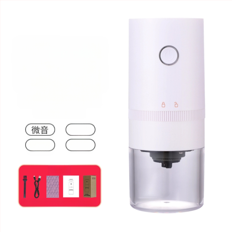 Mingxi elektrinis kavos malūnas pupelėms — automatinis, ABS korpusas, svoris 0,43 kg, pritaikymas galimas