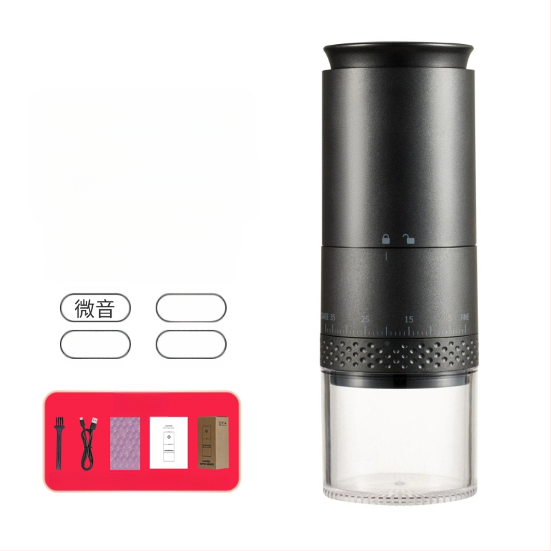 Mingxi elektrinis kavos malūnas pupelėms — automatinis, ABS korpusas, svoris 0,43 kg, pritaikymas galimas