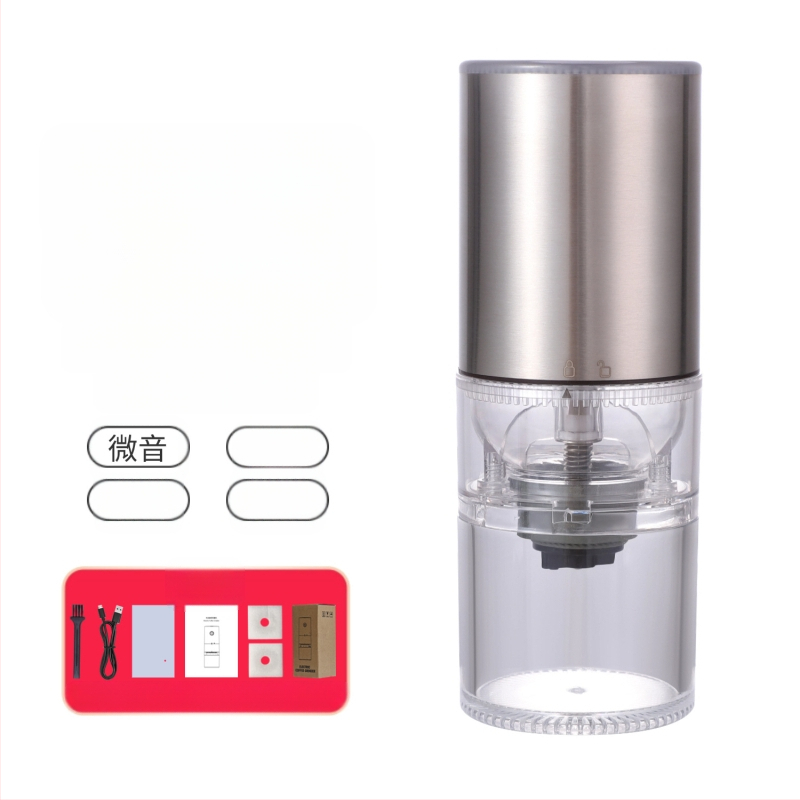 Mingxi elektrinis kavos malūnas pupelėms — automatinis, ABS korpusas, svoris 0,43 kg, pritaikymas galimas