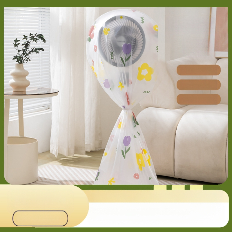 PEVA dulkių gaubtas mažam stovinčiam ventiliatoriui, piešinio karikatūra, modelis 145 118 45, medžiaga PEVA, pakuotė 400