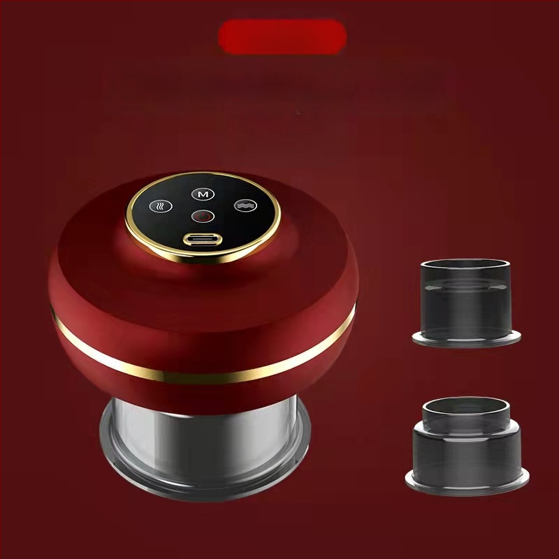 Elektriskā inteleģentā vakuuma masāžas ierīce ar apkuri, USB barošana, ABS korpuss, 4 ātrumi, 1200 mA baterija, CE sertifikāts