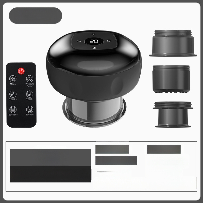 Elektriskā inteleģentā vakuuma masāžas ierīce ar apkuri, USB barošana, ABS korpuss, 4 ātrumi, 1200 mA baterija, CE sertifikāts