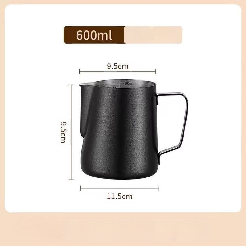 Latte art indas su matavimo skale ir siauru išpylimu