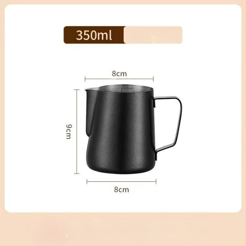 Latte art indas su matavimo skale ir siauru išpylimu