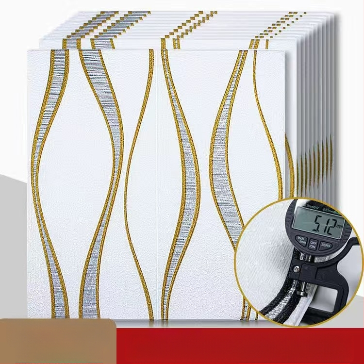 3D sienos plokštelės mural miegamajam, atsparus įbrėžimams ir vandeniui, XPE putojantis medžiaga, abstraktus šiuolaikinis dizainas, montavimas įmanomas