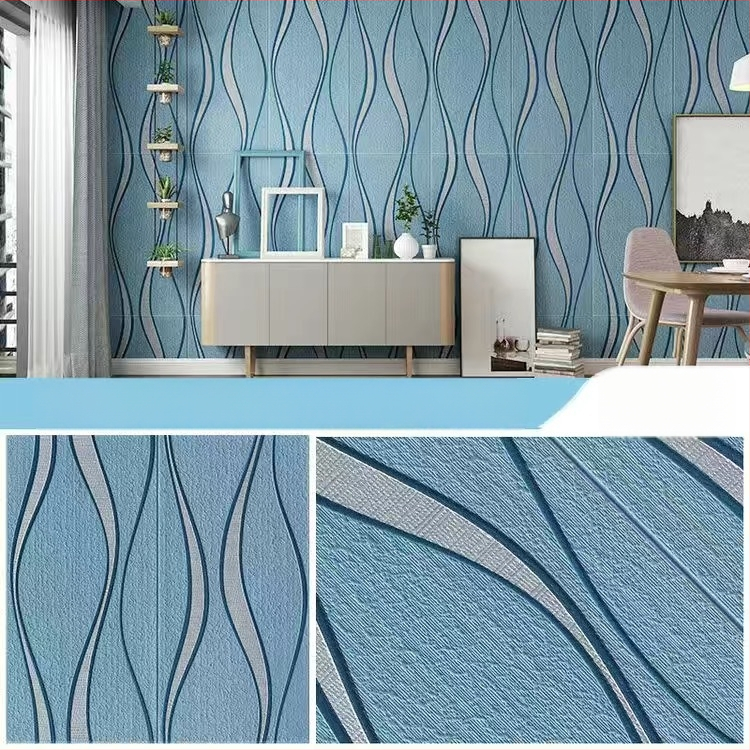 3D sienos plokštelės mural miegamajam, atsparus įbrėžimams ir vandeniui, XPE putojantis medžiaga, abstraktus šiuolaikinis dizainas, montavimas įmanomas