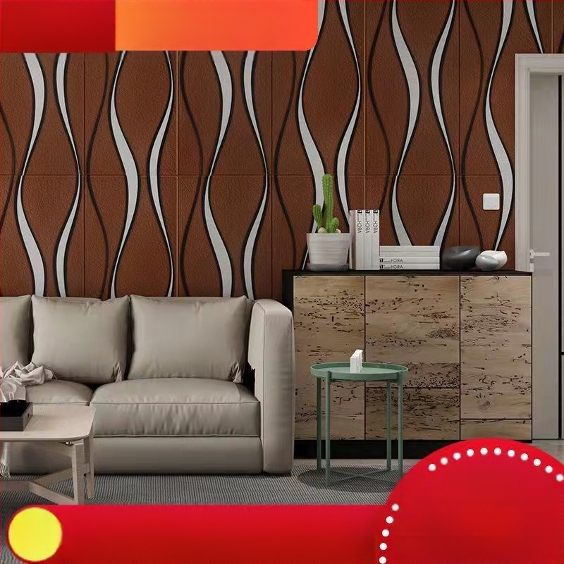 3D sienos plokštelės mural miegamajam, atsparus įbrėžimams ir vandeniui, XPE putojantis medžiaga, abstraktus šiuolaikinis dizainas, montavimas įmanomas
