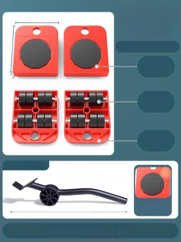 Universali judama pagrindė su pasukamaisiais ratais sunkiojo baldų ir šaldytuvų pervežimui