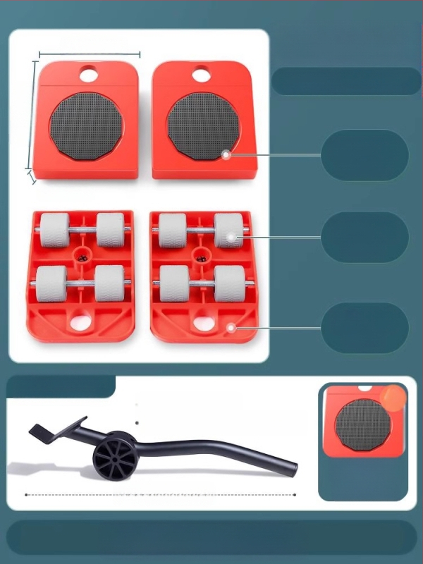 Universali judama pagrindė su pasukamaisiais ratais sunkiojo baldų ir šaldytuvų pervežimui