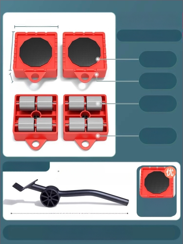 Universali judama pagrindė su pasukamaisiais ratais sunkiojo baldų ir šaldytuvų pervežimui