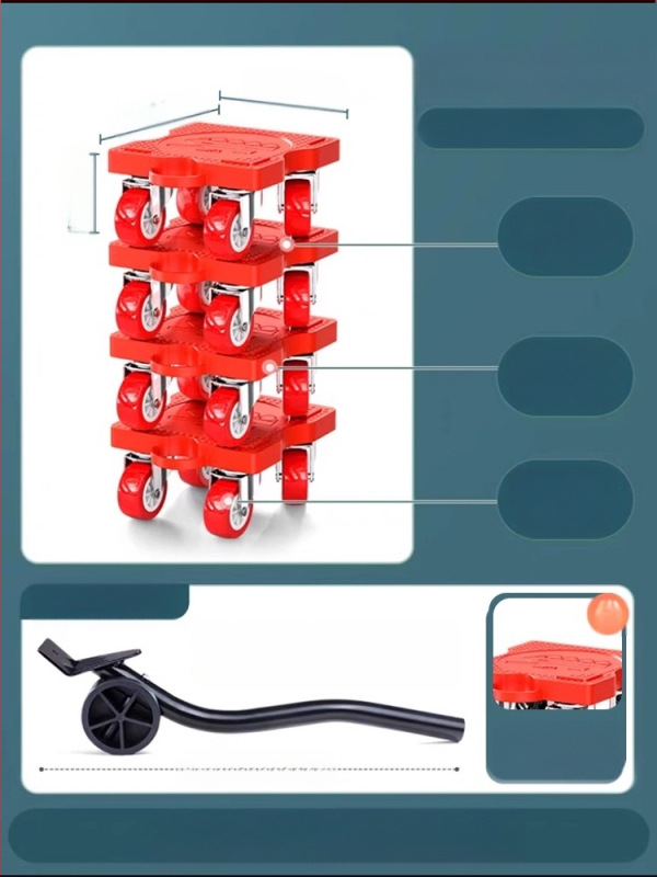 Universali judama pagrindė su pasukamaisiais ratais sunkiojo baldų ir šaldytuvų pervežimui