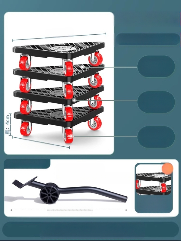 Universali judama pagrindė su pasukamaisiais ratais sunkiojo baldų ir šaldytuvų pervežimui