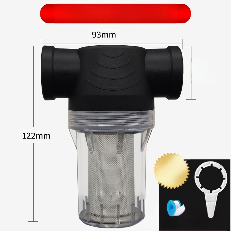 Veevoolu eelfilter 304 roostevabast terasest, läbipaistev visuaalne filter, Mileage bränd, kaasaegne minimalistlik stiil