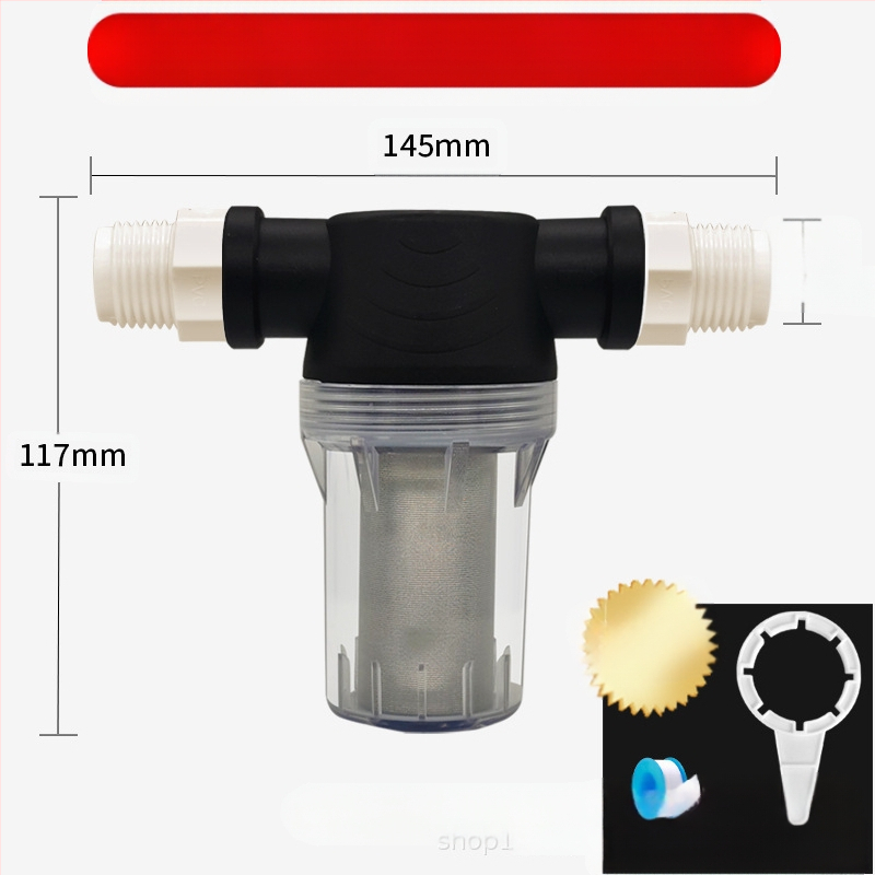 Veevoolu eelfilter 304 roostevabast terasest, läbipaistev visuaalne filter, Mileage bränd, kaasaegne minimalistlik stiil