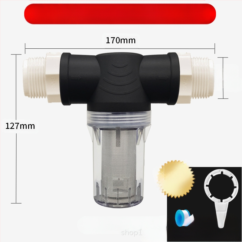 Veevoolu eelfilter 304 roostevabast terasest, läbipaistev visuaalne filter, Mileage bränd, kaasaegne minimalistlik stiil