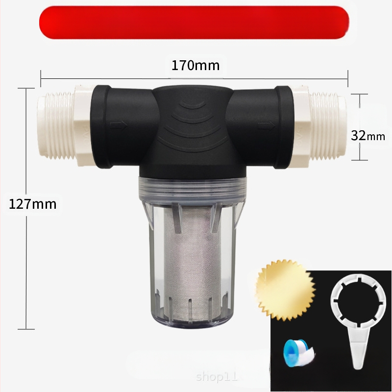 Veevoolu eelfilter 304 roostevabast terasest, läbipaistev visuaalne filter, Mileage bränd, kaasaegne minimalistlik stiil