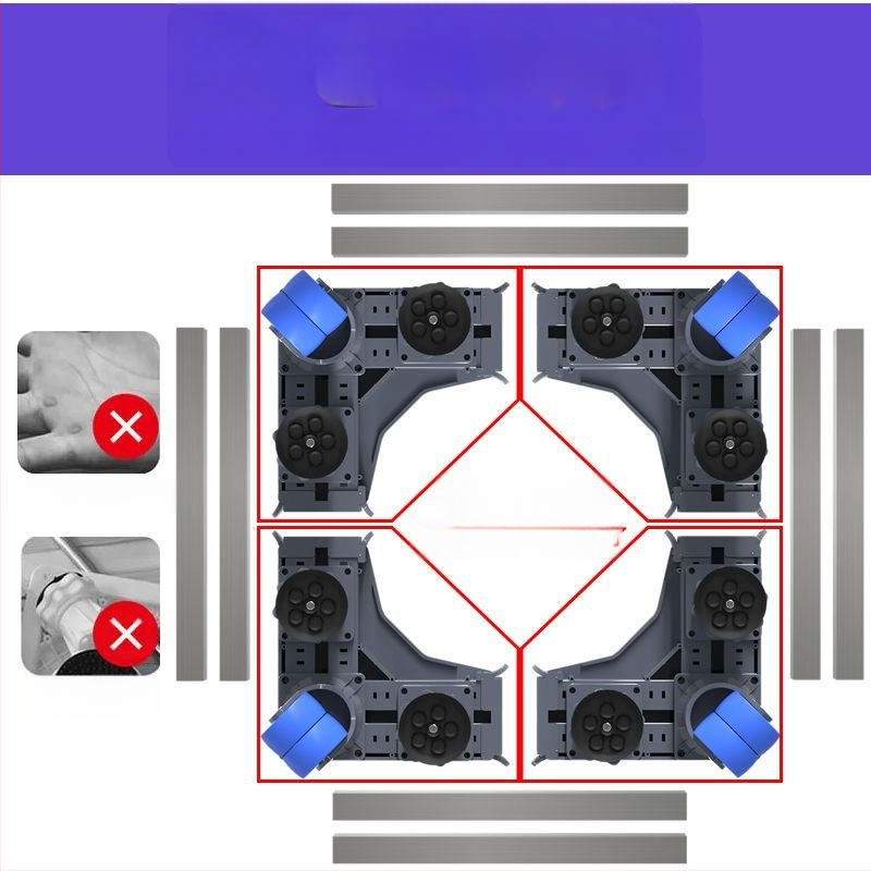 Skalbimo mašinos pagrindas; neslidus, reguliuojamas, judantis; be montavimo; medžiaga plastikas, 3 sluoksniai