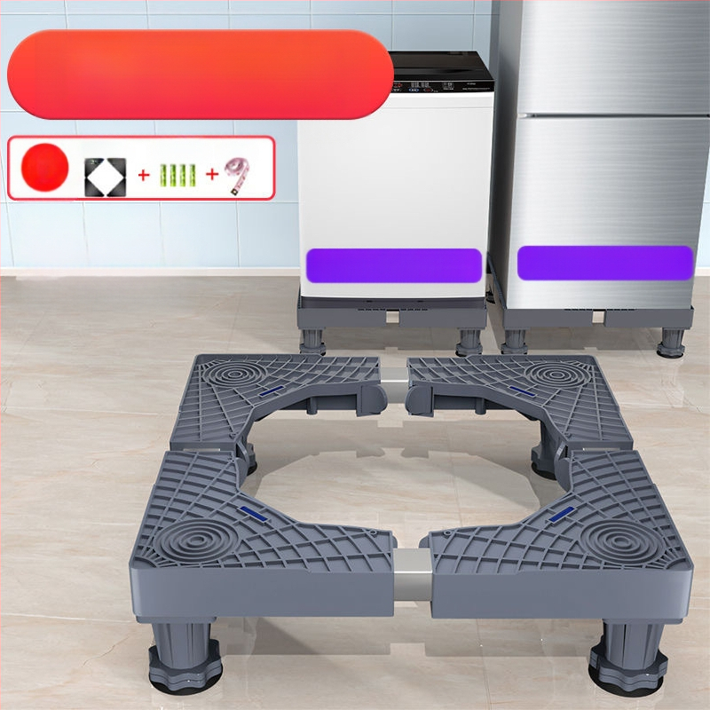 Skalbimo mašinos pagrindas; neslidus, reguliuojamas, judantis; be montavimo; medžiaga plastikas, 3 sluoksniai