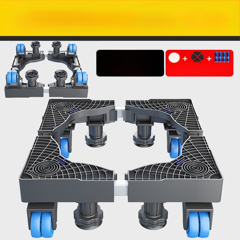 Skalbimo mašinos pagrindas; neslidus, reguliuojamas, judantis; be montavimo; medžiaga plastikas, 3 sluoksniai