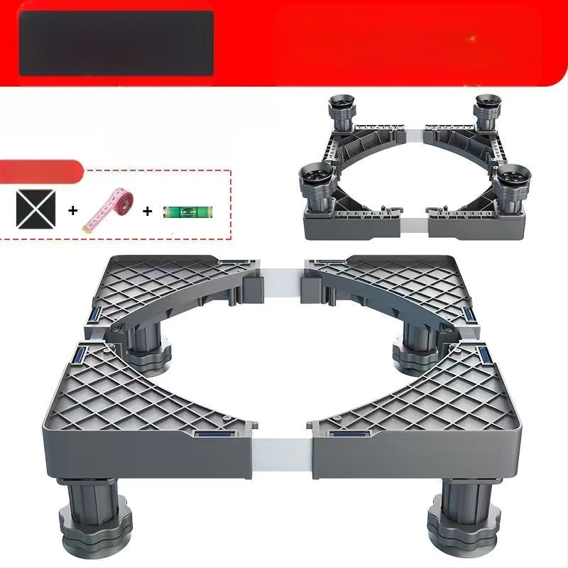 Skalbimo mašinos pagrindas; neslidus, reguliuojamas, judantis; be montavimo; medžiaga plastikas, 3 sluoksniai