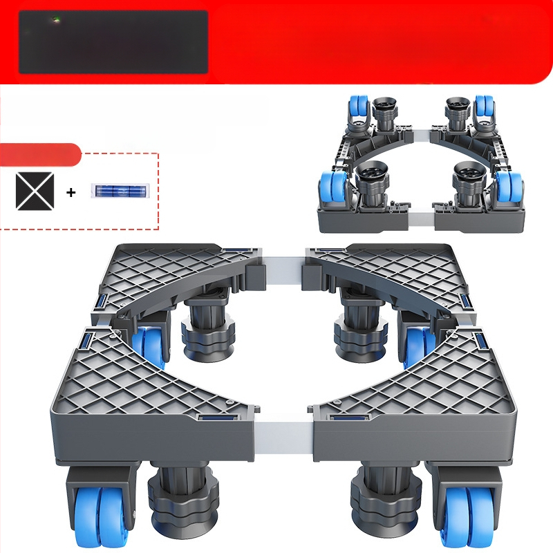 Skalbimo mašinos pagrindas; neslidus, reguliuojamas, judantis; be montavimo; medžiaga plastikas, 3 sluoksniai