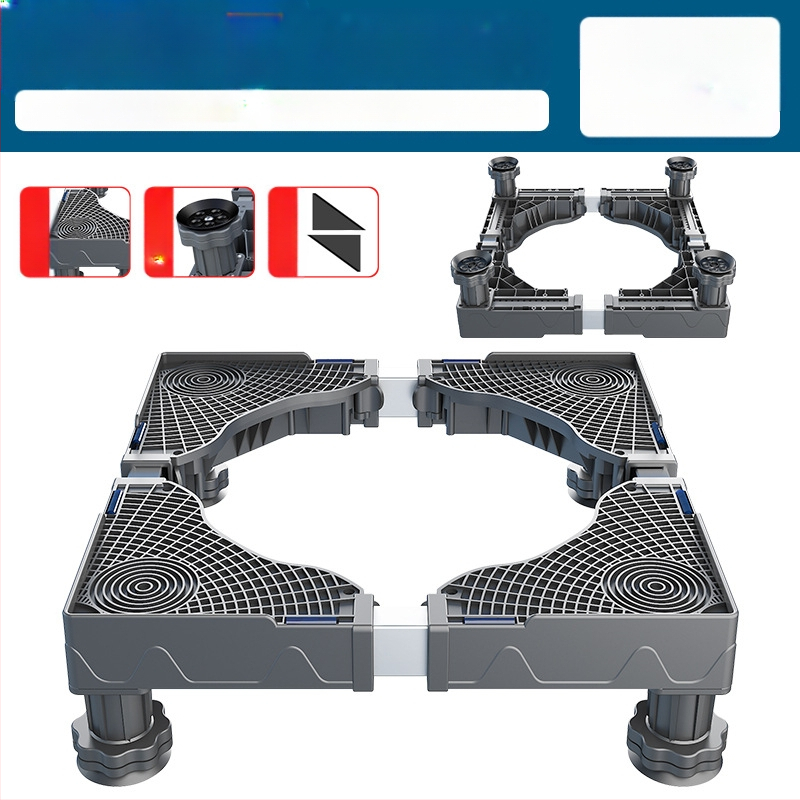 Skalbimo mašinos pagrindas; neslidus, reguliuojamas, judantis; be montavimo; medžiaga plastikas, 3 sluoksniai