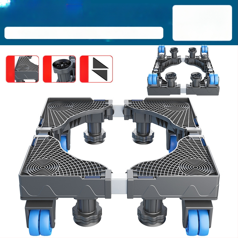 Skalbimo mašinos pagrindas; neslidus, reguliuojamas, judantis; be montavimo; medžiaga plastikas, 3 sluoksniai