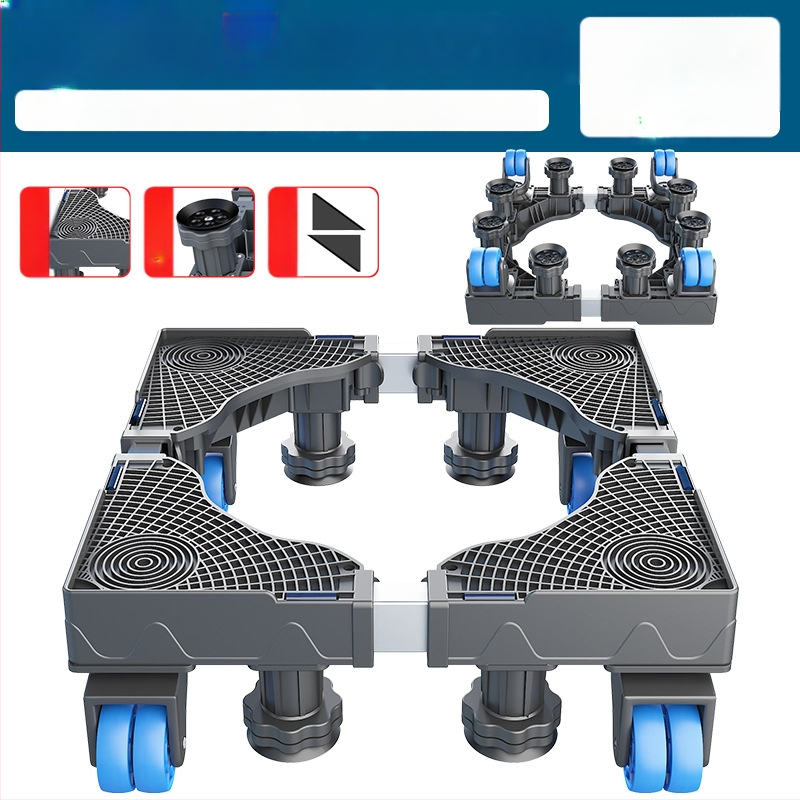 Skalbimo mašinos pagrindas; neslidus, reguliuojamas, judantis; be montavimo; medžiaga plastikas, 3 sluoksniai